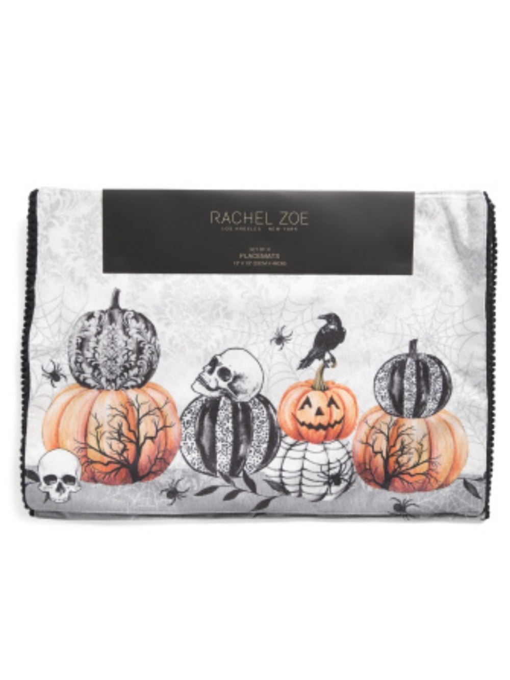Rachel Zoe NWT Set of 4 Mackenzie Pumpkin Printed Placemats - Picture 4 of 4